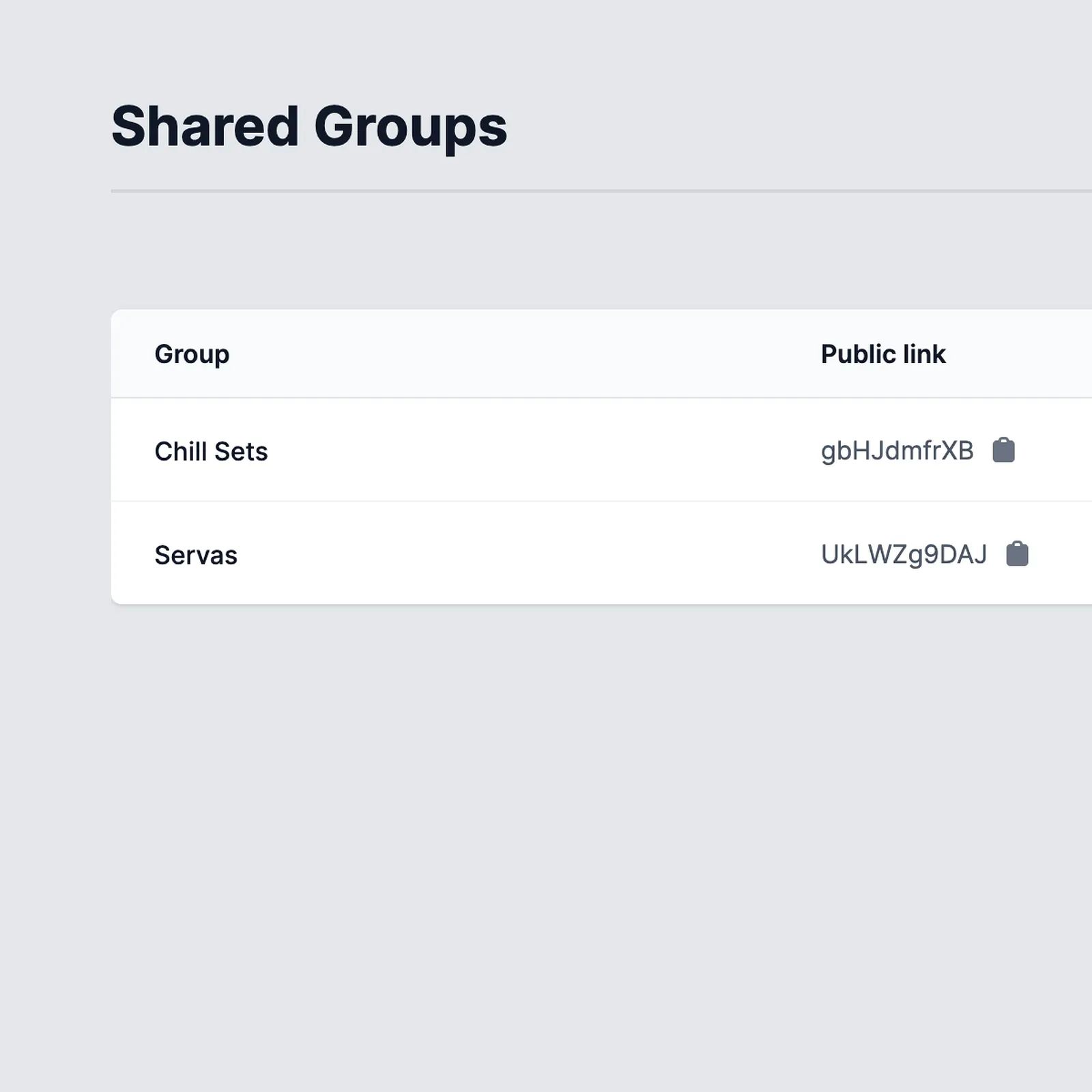 Public groups